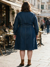 Rochie Din Denim pentru Doamne, casual elegant, Marimi Mari
