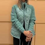 Jacheta Femei Patchwork Knit