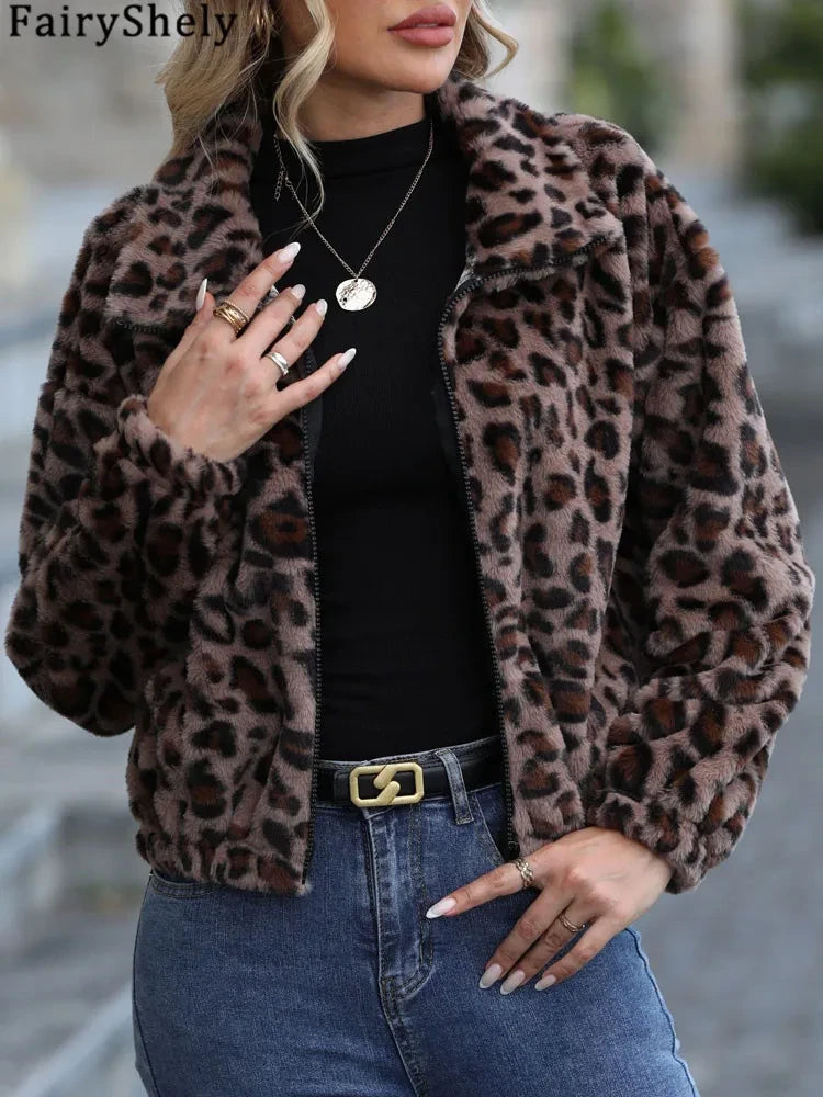 Jachetă Plusată Leopard De Iarnă