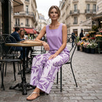 Set de vară fără mâneci și pantaloni Capri