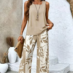 Set de vară fără mâneci și pantaloni Capri