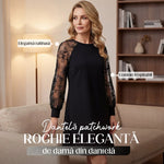 Rochie Elegantă din Dantelă cu Mâneci Lungi