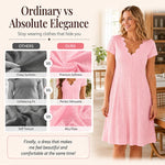 Rochie cu Decolteu în V și Broderii
