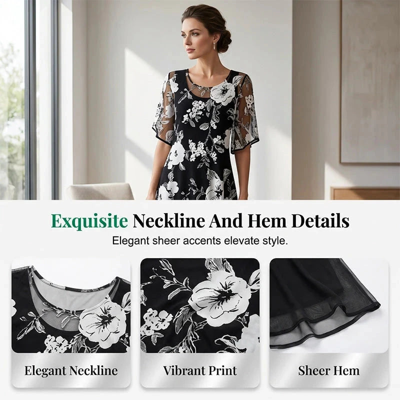 Rochie din șifon cu imprimeu floral x