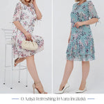 🌸 Rochie elegantă plisată
