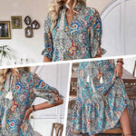Rochie florală de vară cu decolteu în inimă