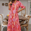 Rochie florală de vară cu decolteu în inimă