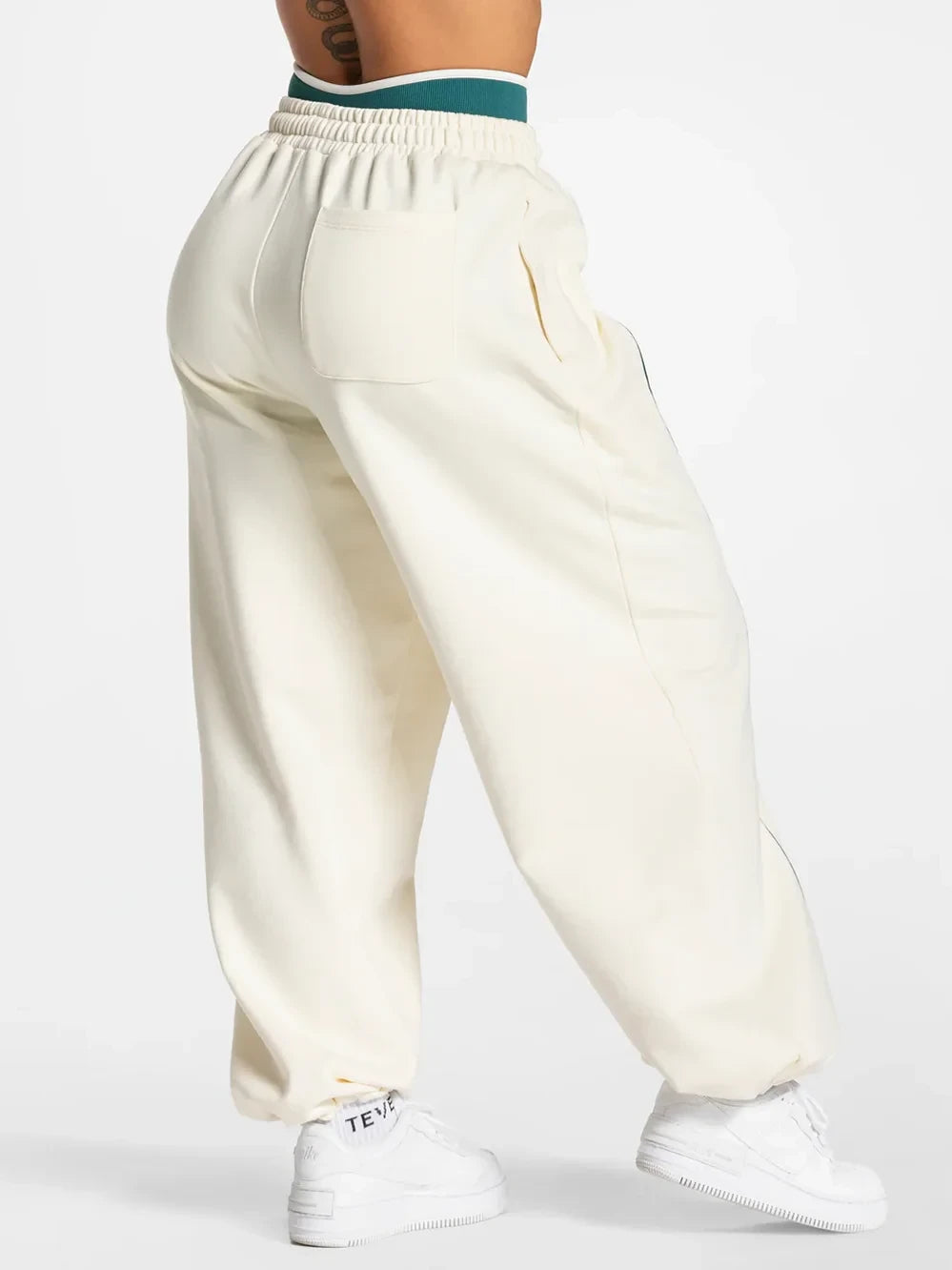 Pantaloni Sportivi Largi din Bumbac pentru Femei