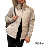 Jacheta Femei Patchwork Knit