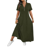 Rochie Maxi Casual cu Fermoar