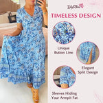 👗 Rochie cu imprimeu floral și decolteu ascuțit