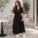 Rochie Maxi Casual cu Fermoar