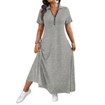 Rochie Maxi Casual cu Fermoar