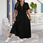 Rochie Maxi Casual cu Fermoar
