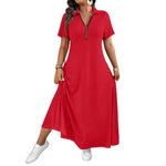 Rochie Maxi Casual cu Fermoar