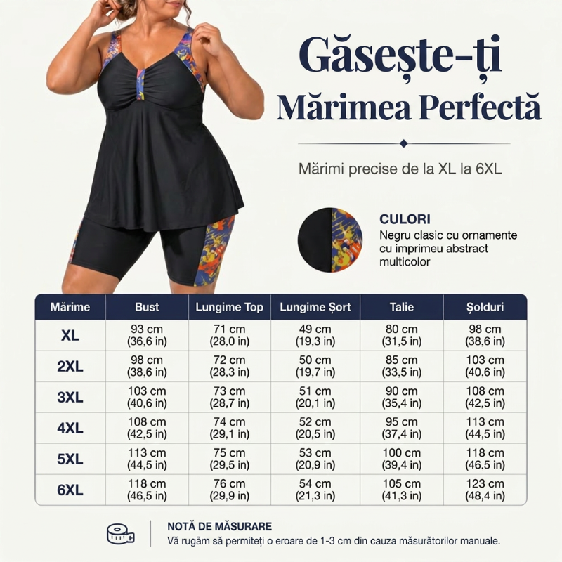 Set tankini confortabil cu pantaloni